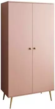 Lookway Harmony Kleiderschrank 2-türig, Holzwerkstoff, natur/rosa (800001751436)
