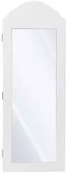 ML-Design Schmuckschrank mit Spiegel, weiß, MDF, 35x95x9cm (490001148)