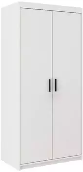 Beautysofa Elena 2D Dreht&uuml;renschrank 2-t&uuml;rig, wei&szlig;, 90x190x53cm