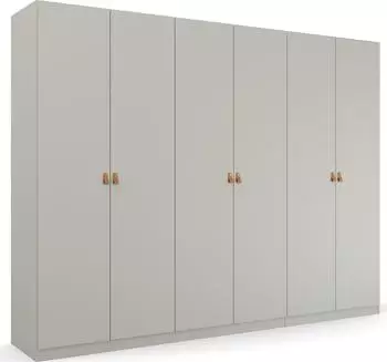 Rauch Homey by Quadra Spin Dreht&uuml;renschrank 6-t&uuml;rig seidengrau, 271x210x54cm