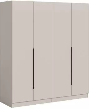 xonox.home Kopenhagen Kleiderschrank 4-türig, Kaschmir, 160x181x52cm