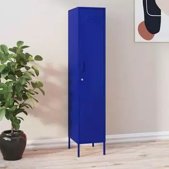 vidaXL Stahl-Schließfachschrank marineblau 35x46x180cm