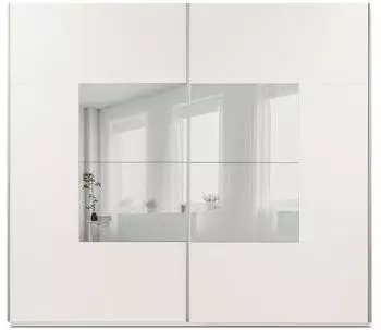 Masseno Diana Schwebet&uuml;renschrank 2-t&uuml;rig mit Spiegel, kaschmir, 250x215x65cm