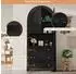 Stilvora Highboard Bogen-Design MDF, schwarz, 70×35×180cm (QTEYZHJJAQB9JJ5)