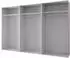 Mirjan24 Zen 3L Drehtürenschrank mit Spiegel, Nussbaum/schwarz, 300x202x50cm