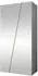 Mirjan24 Zen 2L Drehtürenschrank mit Frontspiegel, weiß/gold, 100x202x50cm