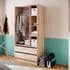 VICCO Elmo Kleiderschrank Sonoma 100x200cm, 2 Schubladen (49517)
