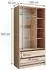 VICCO Elmo Kleiderschrank Sonoma 100x200cm, 2 Schubladen (49517)