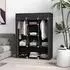 HomCom Faltschrank mit Kleiderstangen, 8 Ebenen, schwarz, 43x125x162,5cm