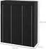 HomCom Faltschrank mit Kleiderstangen, 8 Ebenen, schwarz, 43x125x162,5cm