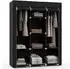 HomCom Faltschrank mit Kleiderstangen, 8 Ebenen, schwarz, 43x125x162,5cm