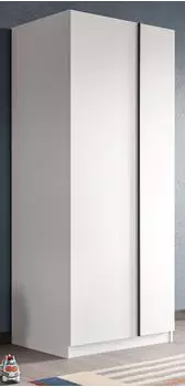 Inn.Furn Girona Drehtürenschrank 2-türig, weiß, 80x183x53cm (800001443490)