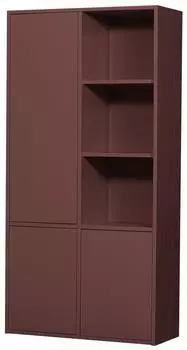 Woood Merel Schrank Kiefernholz burgunderrot, 100x40x200cm (375091-BR)