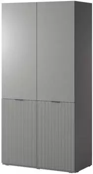 Masseno Atelio Drehtürenschrank 2-türig, grau, 101x200x51cm (800001865158)