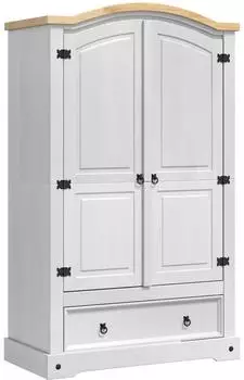 vidaXL Corona Kleiderschrank wei&szlig; 101x52x170cm (42021192)