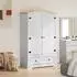vidaXL Corona Kleiderschrank weiß 101x52x170cm (42021192)