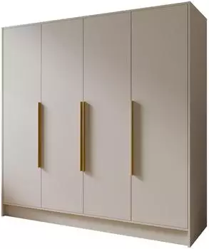 Masseno Beron Drehtürenschrank 4-türig 200x200x51cm kaschmir (800001865003)