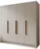 Masseno Beron Drehtürenschrank 4-türig 200x200x51cm kaschmir (800001865003)