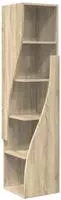vidaXL Eckschrank 32x32x140cm Holzwerkstoff Sonoma-Eiche
