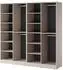 Masseno Atelio Drehtürenschrank 4-türig, Holzwerkstoff, kaschmir, 202x200x51cm (800001865102)