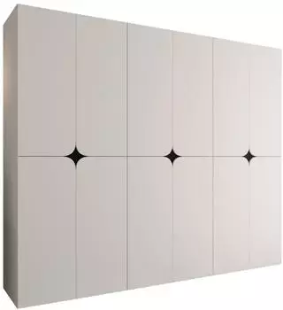 Mirjan24 Espresso 240 Dreht&uuml;renschrank wei&szlig;, 240x203x50cm (800001793267)
