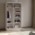 Masseno Grazia Schwebetürenschrank 2-türig mit Spiegel, nussbaumfarben, 120x216x61cm (800001865009)