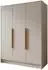 Masseno Beron Drehtürenschrank 3-türig, Kaschmir, 150x200x51cm (800001865008)