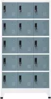 vidaXL Schlie&szlig;fachschrank Hellgrau und Dunkelgrau 90x40x180 cm Stahl