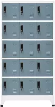 vidaXL Schlie&szlig;fachschrank hellgrau/dunkelgrau 90x40x180cm Stahl (339827)