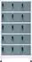 vidaXL Schließfachschrank hellgrau/dunkelgrau 90x40x180cm Stahl (339827)
