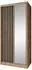 Beautysofa Donatello Schwebetürenschrank mit Spiegel, Eiche Artisan/schwarz, 100x205x60cm (800001618226)
