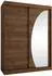 Mirjan24 Wika 150 Schwebetürenschrank 2 Schubladen, nussbaumfarben, 150x200x62cm