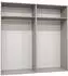 Mirjan24 Mila I 200 Drehtürenschrank 4-türig, Nuss Warmia/Schwarz (800001816789)