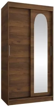 Mirjan24 Selfie 100 Schwebetürenschrank mit Schubladen, nussbaumfarben, 100x200x62cm (800001793193)