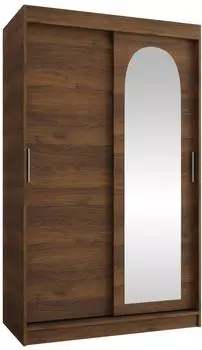 Mirjan24 Selfie 120 Schwebetürenschrank mit Schubladen, Nussbaum, 120x200x62cm (800001792990)