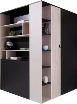 Masseno ISEO Drehtürenschrank 2-türig, weiß, 135x190x135cm