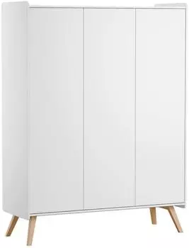 Vox Vintage Kinderkleiderschrank 3 T&uuml;ren, wei&szlig;, 148,9x200cm (800001473737)
