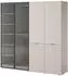 Masseno Atelio Drehtürenschrank 4-türig, Kaschmir, 202x200x51cm (800001865087)