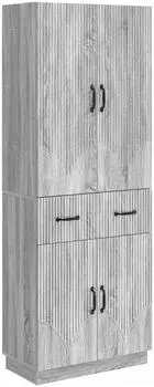 vidaXL Schrankset 2-tlg. Sonoma Grau, Holzwerkstoff (3416832)