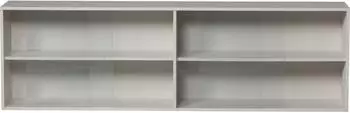 Woood Klink Aufsatzschrank Kiefer massiv, grau, 200x60x35cm