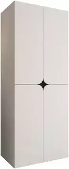 Mirjan24 Espresso 90 Dreht&uuml;renschrank, wei&szlig;, 90x203x50cm