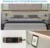 Stilvora Bettanlage 140x200cm mit 2 Nachttischen, LED, USB-C, Weiß/Sonoma-Eiche (KABG82B2013I236)