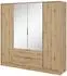 Bettso LYKE Drehtürenschrank mit Spiegel, Eiche Artisan, 206x200x51cm