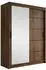 Mirjan24 Infinity III Schiebetürenschrank mit Spiegel, Nussbaum, 150x200x58cm