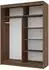Mirjan24 Infinity III Schiebetürenschrank mit Spiegel, Nussbaum, 150x200x58cm