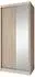 Beautysofa Donatello Schwebetürenschrank mit Spiegel, 100cm, Kaschmir/Eiche Artisan (800001618228)