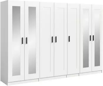 xonox.home Visby 2 Kleiderschrank, 3-teilig, wei&szlig; (280x194x56cm)