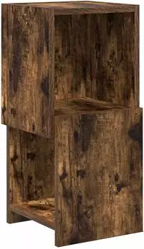 vidaXL Eckschrank Holzwerkstoff R&auml;uchereiche 25,5x25x55cm