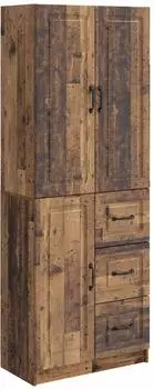 vidaXL Schrankset 2-tlg. Holzwerkstoff, Altholz-Optik (3416986)