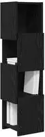 vidaXL Eckschrank 25,5x25x102cm Holzwerkstoff Schwarz Eichen-Optik